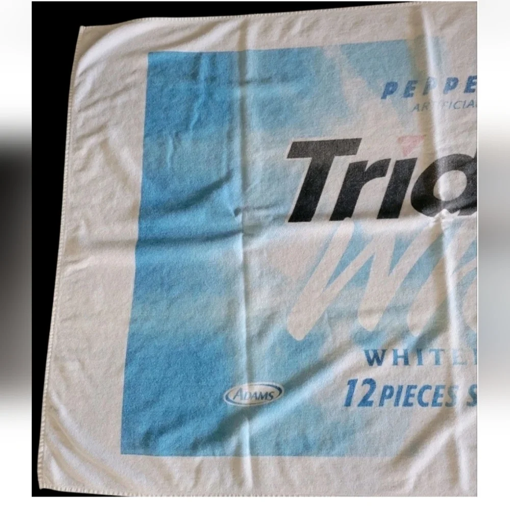 Vintage Y2k 90s Trident Gum Spearmint Large Beach Towel Cotton Promo Advertising